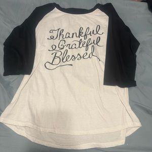 Thankful, Grateful, Blessed 3/4 sleeve baseball tee